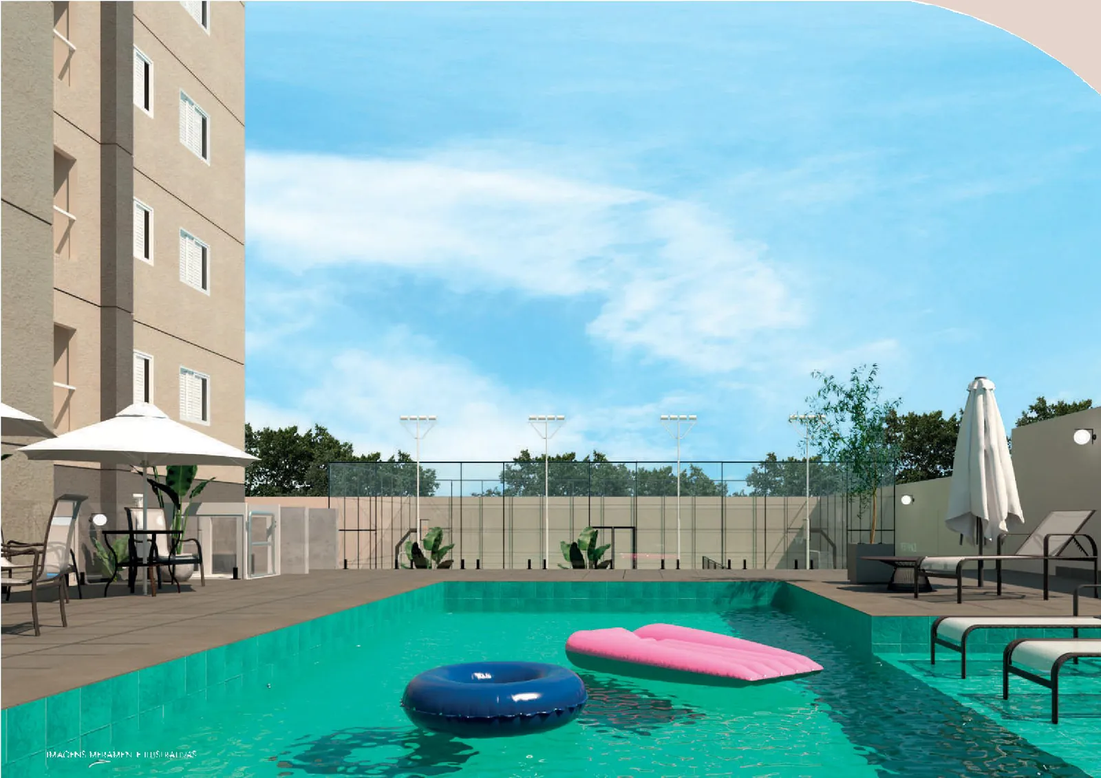 Residencial Sequoia em Maringá — Piscina (imagem ilustrativa do catálogo oficial)