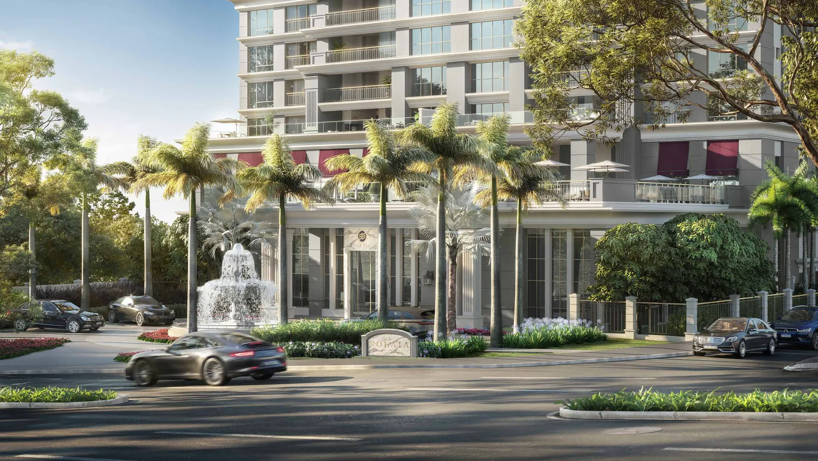 Solaia Exclusive Residences em Maringá — Acesso social (imagem ilustrativa do catálogo oficial)