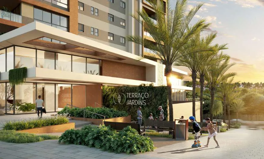 Terraço Jardins em Maringá — Acesso e boulevard (imagem ilustrativa do catálogo oficial)